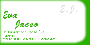 eva jacso business card